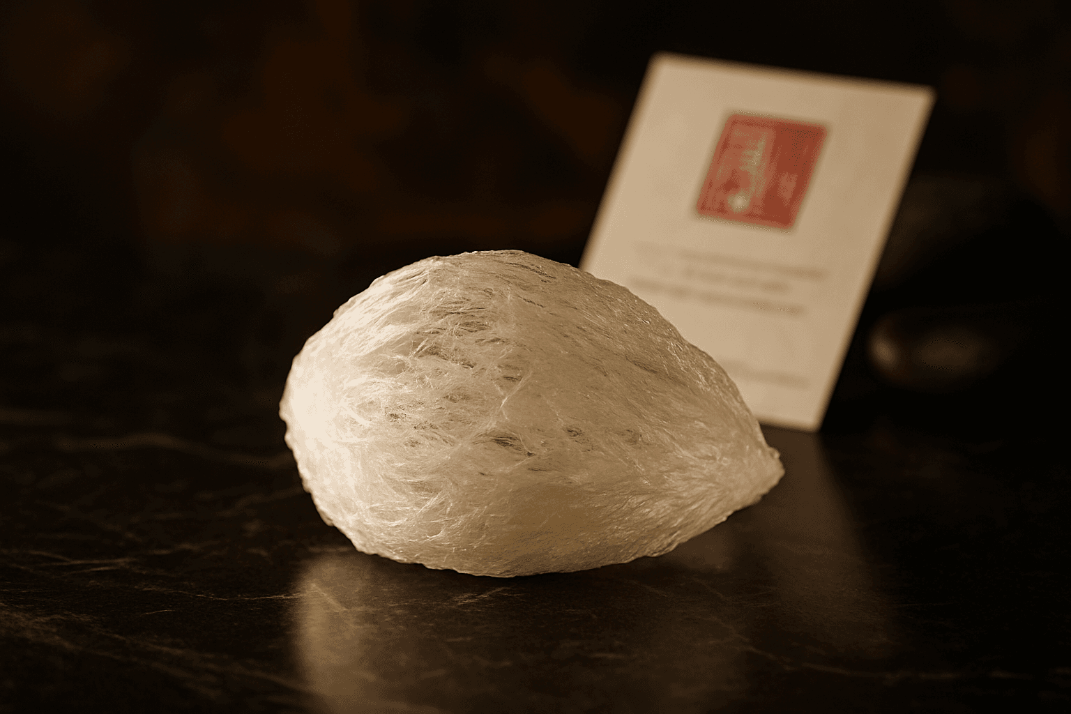 Authentic bird's nest with traditional Chinese seal